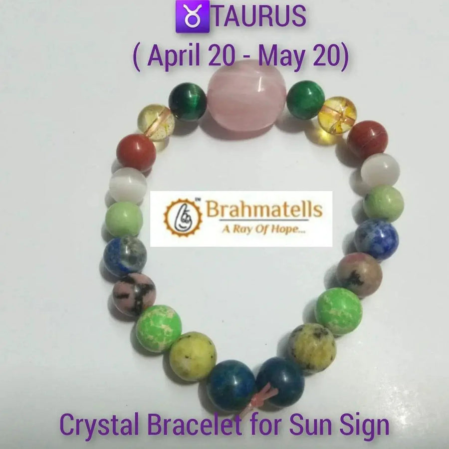 Taurus Zodiac Rose Quartz Bracelet - Venusian Love & Harmony - Brahmatells by Brahmatells