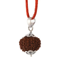 Ten Mukhi Rudraksha Silver Pendant - Lord Vishnu's Divine Guard | Brahmatells by Brahmatells