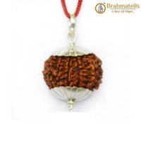 Ten Mukhi Rudraksha Silver Pendant - Lord Vishnu's Divine Guard | Brahmatells by Brahmatells