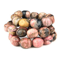Rhodonite Tumble Bracelet – Natural Pink Gemstone Accessory by Brahmatells