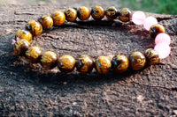 Tiger Eye & Rose Quartz Bracelet by Brahmatells - Love and Power by Brahmatells