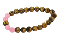 Tiger Eye & Rose Quartz Bracelet by Brahmatells - Love and Power by Brahmatells