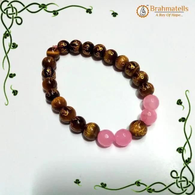 Tiger Eye & Rose Quartz Bracelet by Brahmatells - Love and Power by Brahmatells