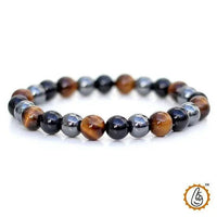 Tiger Eye Mixed Bracelet with Hematite and Black Obsidian - Brahmatells by Brahmatells