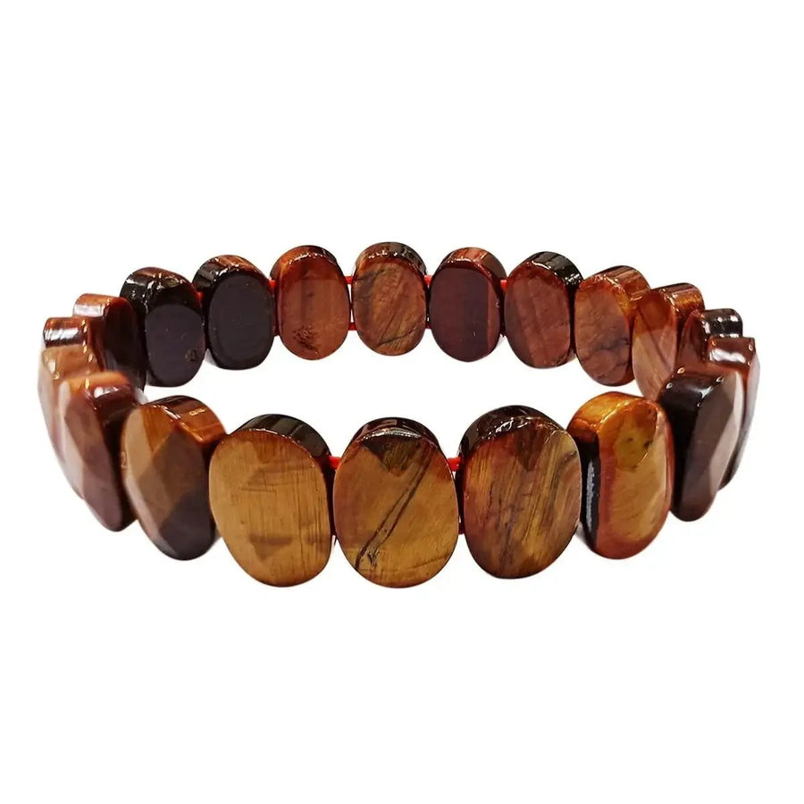 Tiger Eye Oval Faceted Bracelet – Courage & Clarity Stone by Brahmatells