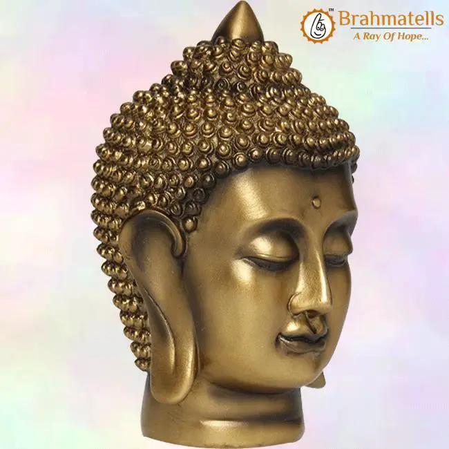 Tranquil Buddha Face Figurine by Brahmatells