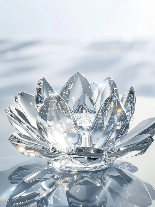 Transparent Crystal Lotus for Harmonious Energy | Brahmatells by Brahmatells
