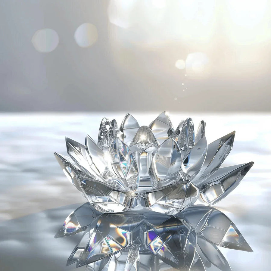 Transparent Crystal Lotus for Harmonious Energy | Brahmatells by Brahmatells