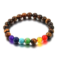 Triple Protection 7 Chakra Beads Bracelet - Balance & Harmony by Brahmatells