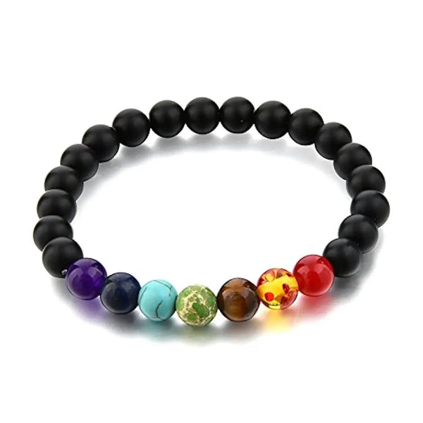Triple Protection 7 Chakra Beads Bracelet - Balance & Harmony by Brahmatells