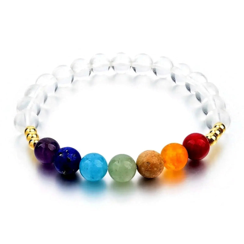 Triple Protection 7 Chakra Beads Bracelet - Balance & Harmony by Brahmatells