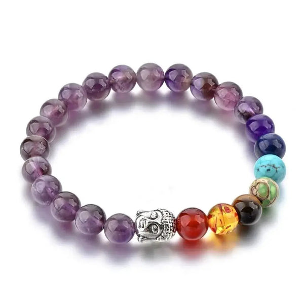 Triple Protection 7 Chakra Beads Bracelet - Balance & Harmony by Brahmatells