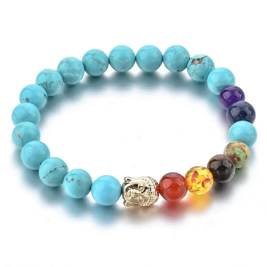 Triple Protection 7 Chakra Beads Bracelet - Balance & Harmony by Brahmatells