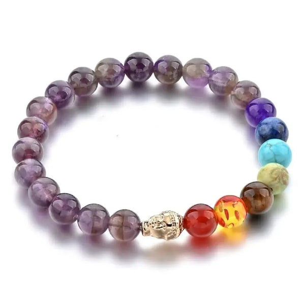 Triple Protection 7 Chakra Beads Bracelet - Balance & Harmony by Brahmatells