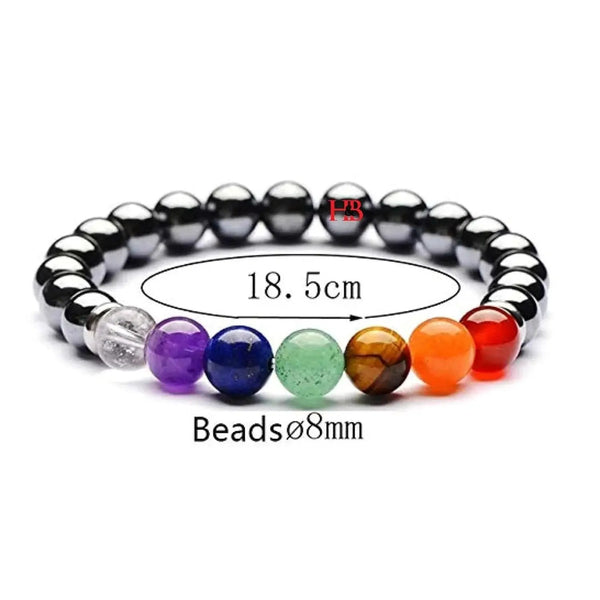 Triple Protection 7 Chakra Beads Bracelet - Balance & Harmony by Brahmatells