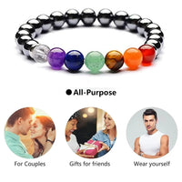 Triple Protection 7 Chakra Beads Bracelet - Balance & Harmony by Brahmatells