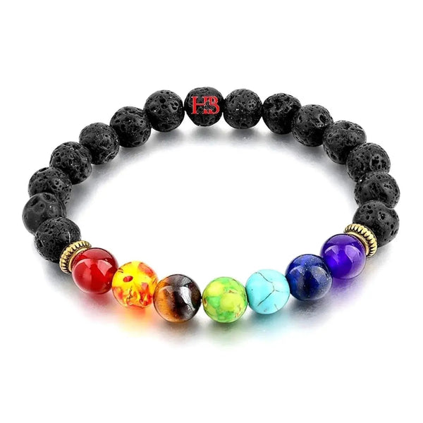 Triple Protection 7 Chakra Beads Bracelet - Balance & Harmony by Brahmatells