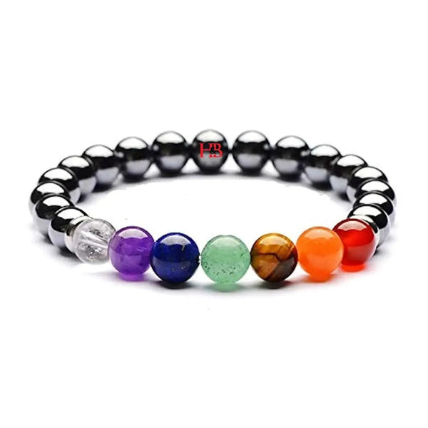 Triple Protection 7 Chakra Beads Bracelet - Balance & Harmony by Brahmatells