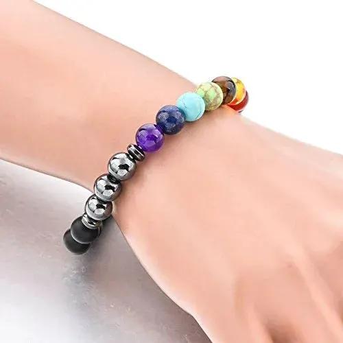 Triple Protection 7 Chakra Beads Bracelet - Balance & Harmony by Brahmatells