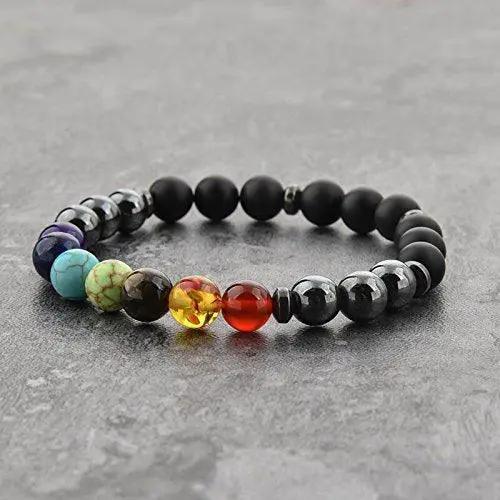 Triple Protection 7 Chakra Beads Bracelet - Balance & Harmony by Brahmatells