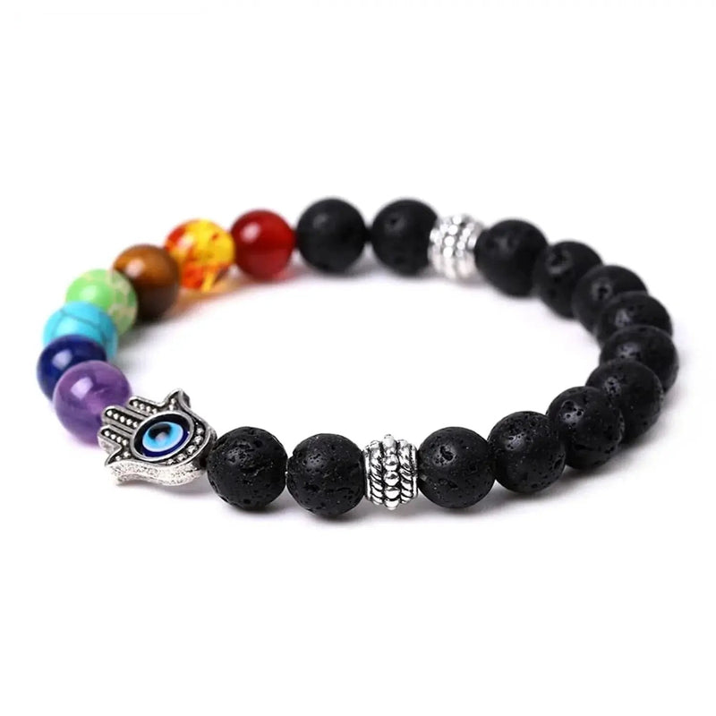Triple Protection 7 Chakra Beads Bracelet - Balance & Harmony by Brahmatells