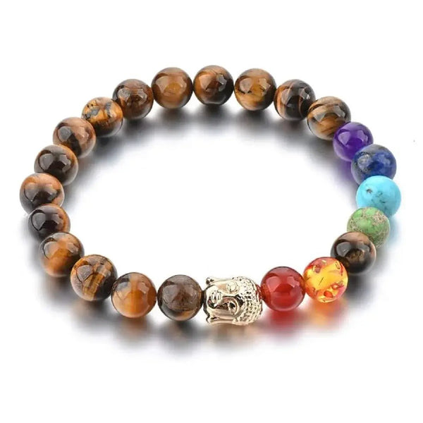 Triple Protection 7 Chakra Beads Bracelet - Balance & Harmony by Brahmatells
