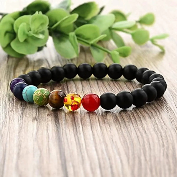 Triple Protection 7 Chakra Beads Bracelet - Balance & Harmony by Brahmatells