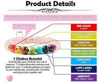 Triple Protection 7 Chakra Beads Bracelet - Balance & Harmony by Brahmatells