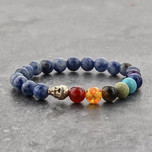 Triple Protection 7 Chakra Beads Bracelet - Balance & Harmony by Brahmatells