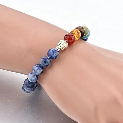 Triple Protection 7 Chakra Beads Bracelet - Balance & Harmony by Brahmatells
