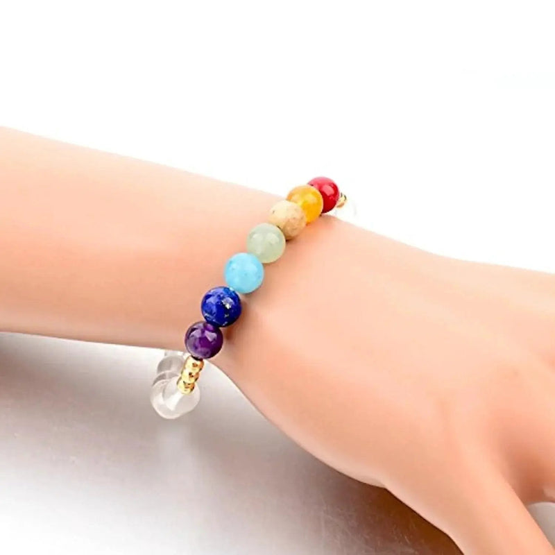 Triple Protection 7 Chakra Beads Bracelet - Balance & Harmony by Brahmatells