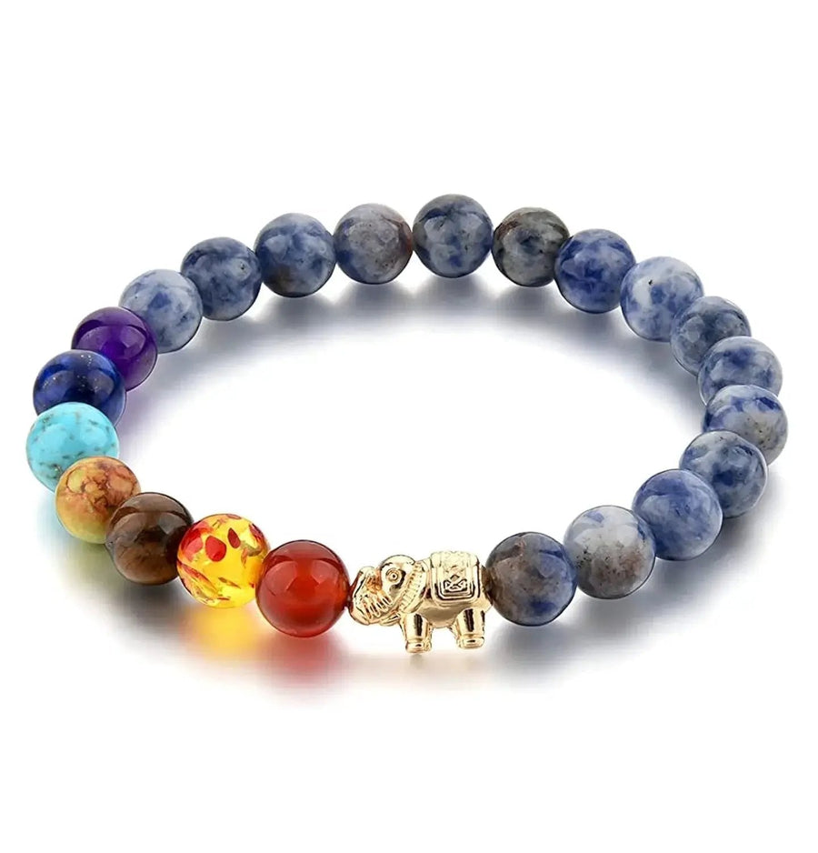 Triple Protection 7 Chakra Beads Bracelet - Balance & Harmony by Brahmatells