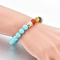 Triple Protection 7 Chakra Beads Bracelet - Balance & Harmony by Brahmatells