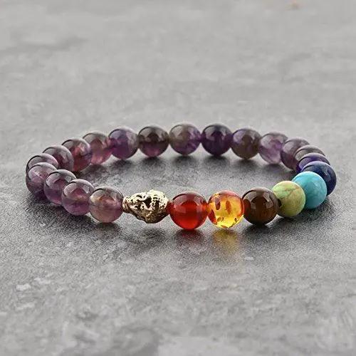 Triple Protection 7 Chakra Beads Bracelet - Balance & Harmony by Brahmatells