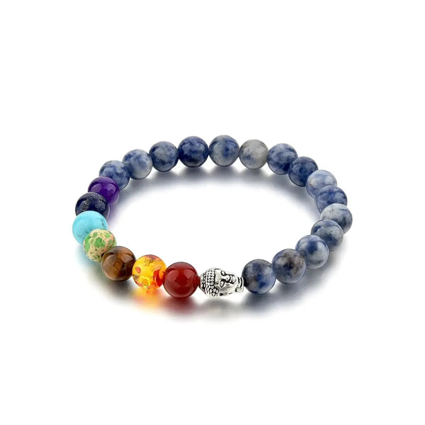 Triple Protection 7 Chakra Beads Bracelet - Balance & Harmony by Brahmatells