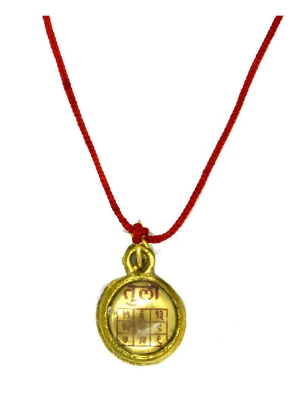 Tula Astadhatu Brass Yantra Locket for Pooja, Health, Wealth, Prosperity and Success by Brahmatells