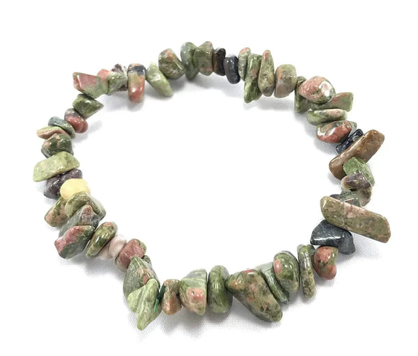 Unleash Healing with Energized Unakite Chips Bracelet | Brahmatells by Brahmatells