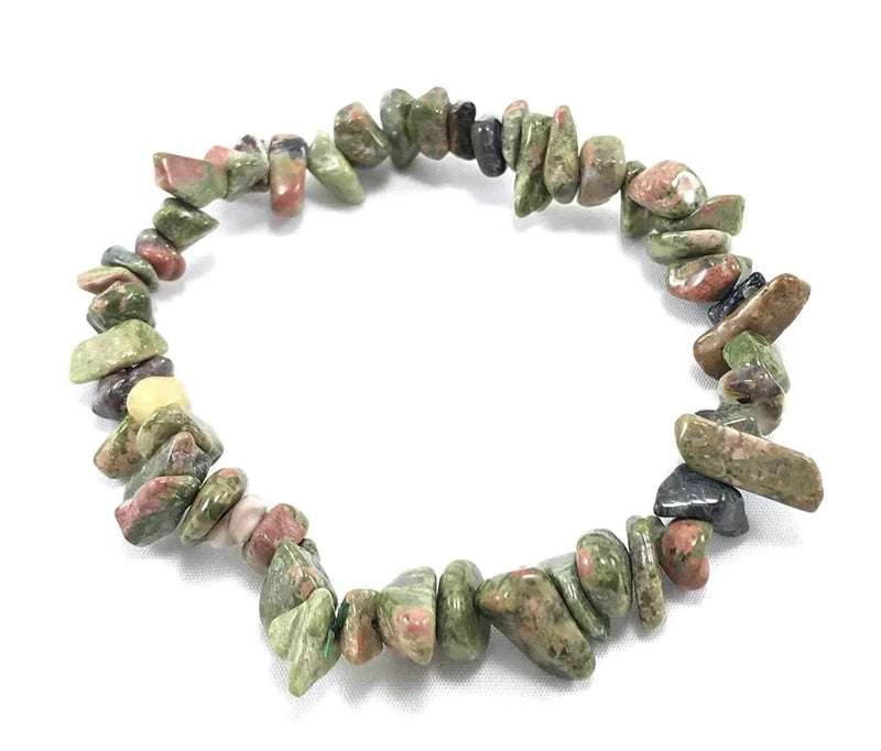 Unleash Healing with Energized Unakite Chips Bracelet | Brahmatells by Brahmatells