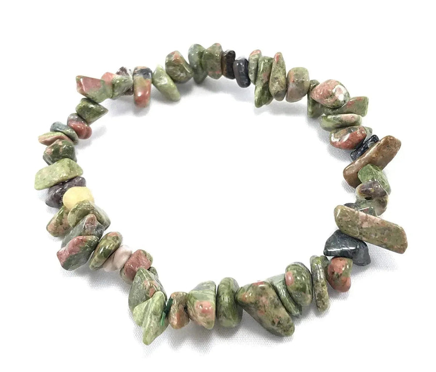 Unleash Healing with Energized Unakite Chips Bracelet | Brahmatells by Brahmatells