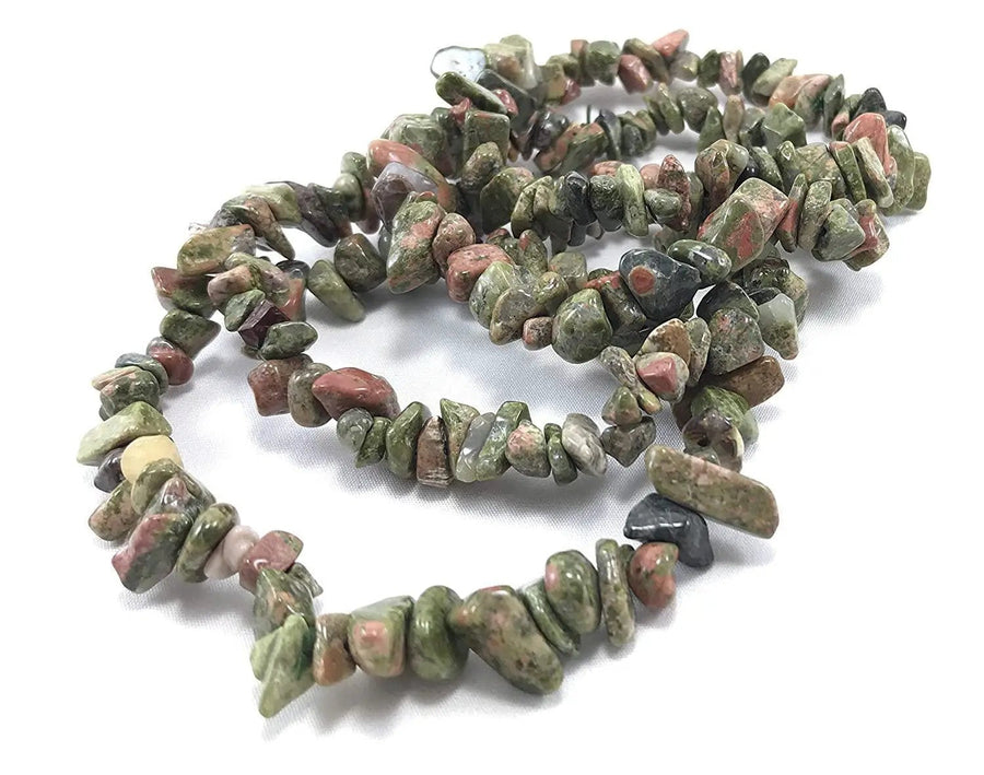 Unleash Healing with Energized Unakite Chips Bracelet | Brahmatells by Brahmatells
