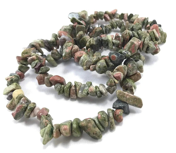 Unleash Healing with Energized Unakite Chips Bracelet | Brahmatells by Brahmatells
