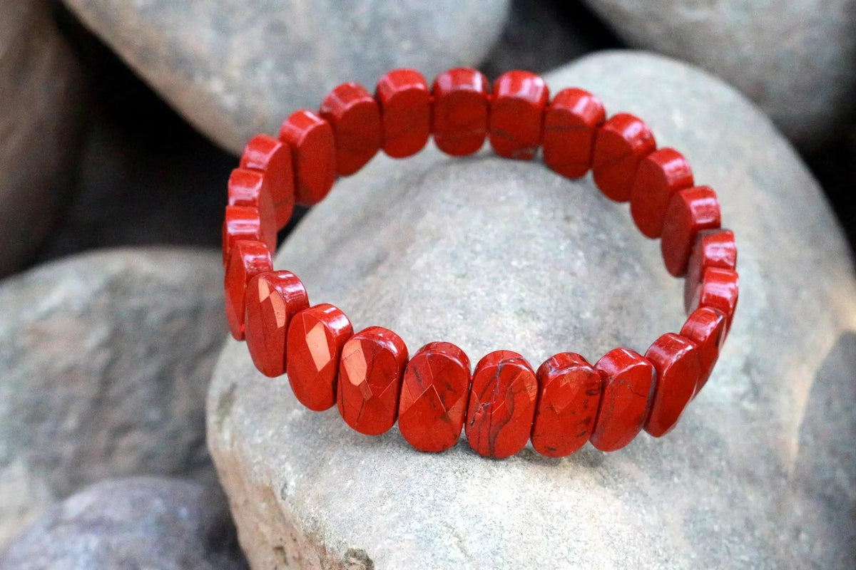 Unleash Your Inner Strength with Energized Red Jasper Bracelet by Brahmatells