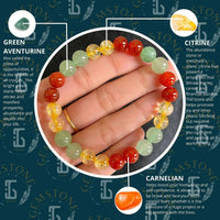 Unlock Career Success: Carnelian, Aventurine & Citrine Bracelet - Brahmatells by Brahmatells