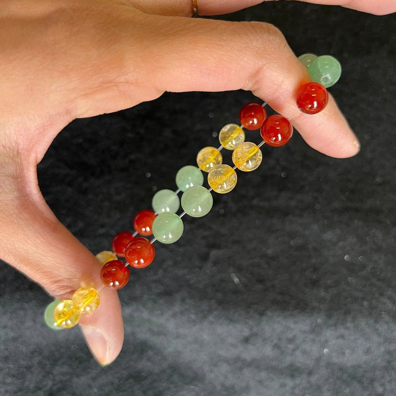 Unlock Career Success: Carnelian, Aventurine & Citrine Bracelet - Brahmatells by Brahmatells
