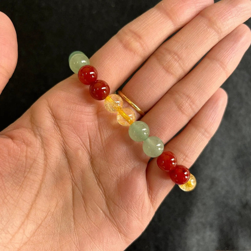Unlock Career Success: Carnelian, Aventurine & Citrine Bracelet - Brahmatells by Brahmatells