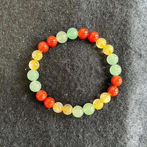 Unlock Career Success: Carnelian, Aventurine & Citrine Bracelet - Brahmatells by Brahmatells