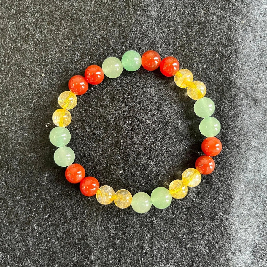 Unlock Career Success: Carnelian, Aventurine & Citrine Bracelet - Brahmatells by Brahmatells