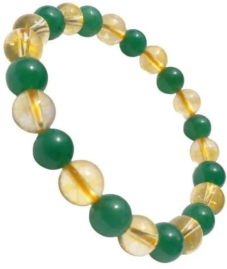 Unlock Prosperity: Citrine & Green Aventurine Power Bracelet | Brahmatells by Brahmatells