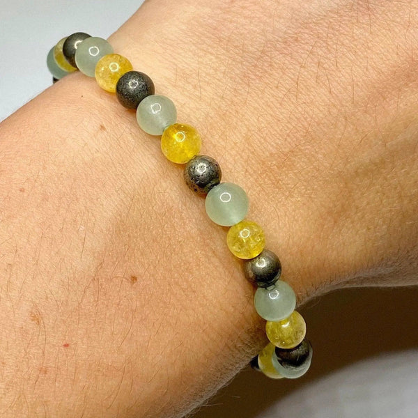 Unlock Prosperity: Citrine, Pyrite & Green Aventurine Bracelet | Instant Wealth Magnet | Brahmatells by Brahmatells