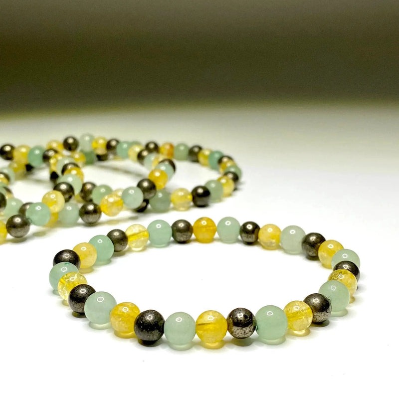 Unlock Prosperity: Citrine, Pyrite & Green Aventurine Bracelet | Instant Wealth Magnet | Brahmatells by Brahmatells